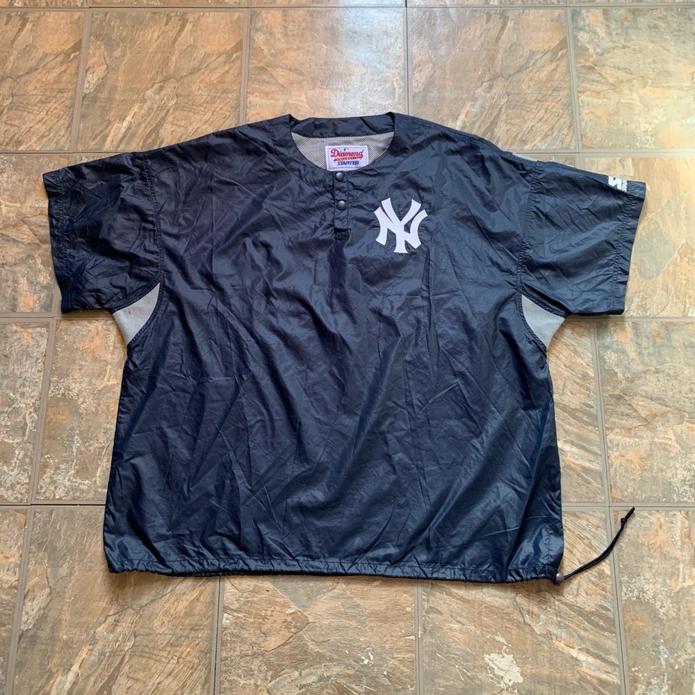 Vintage Starter Diamond Collection NY Yankees Warm Up Pullover Shirt